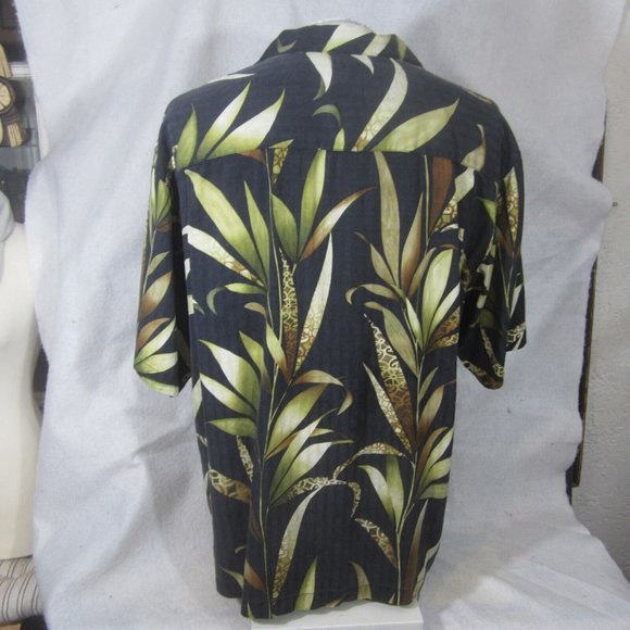 Tommy Bahama vintage Men Hawaiian camp shirt p2p 25" XL tropical silk aloha luau - Picture 7 of 9